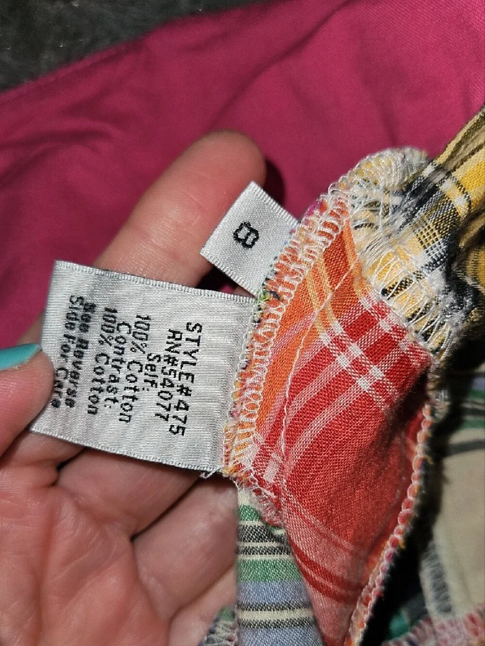 CAbi Patchwork Plaid Circle Skirt in Multi Brights